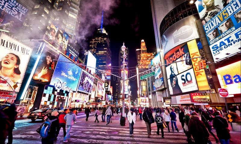 Times Square en la noche fotos de archivo Times Square en la noche fotos de archivo