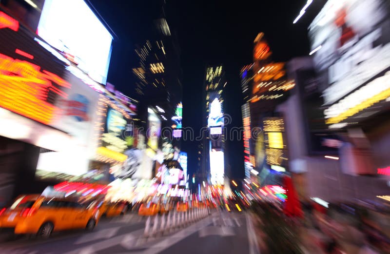 The times square at night