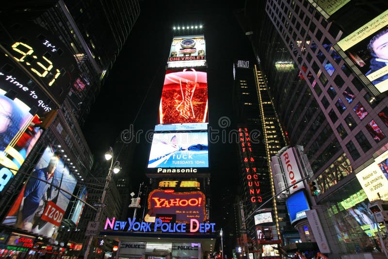 NEW YORK - JAN 2: Times Square, New York street night life January 2, 2008, New York. New York which is the largest and most populous city in the USA. NEW YORK - JAN 2: Times Square, New York street night life January 2, 2008, New York. New York which is the largest and most populous city in the USA