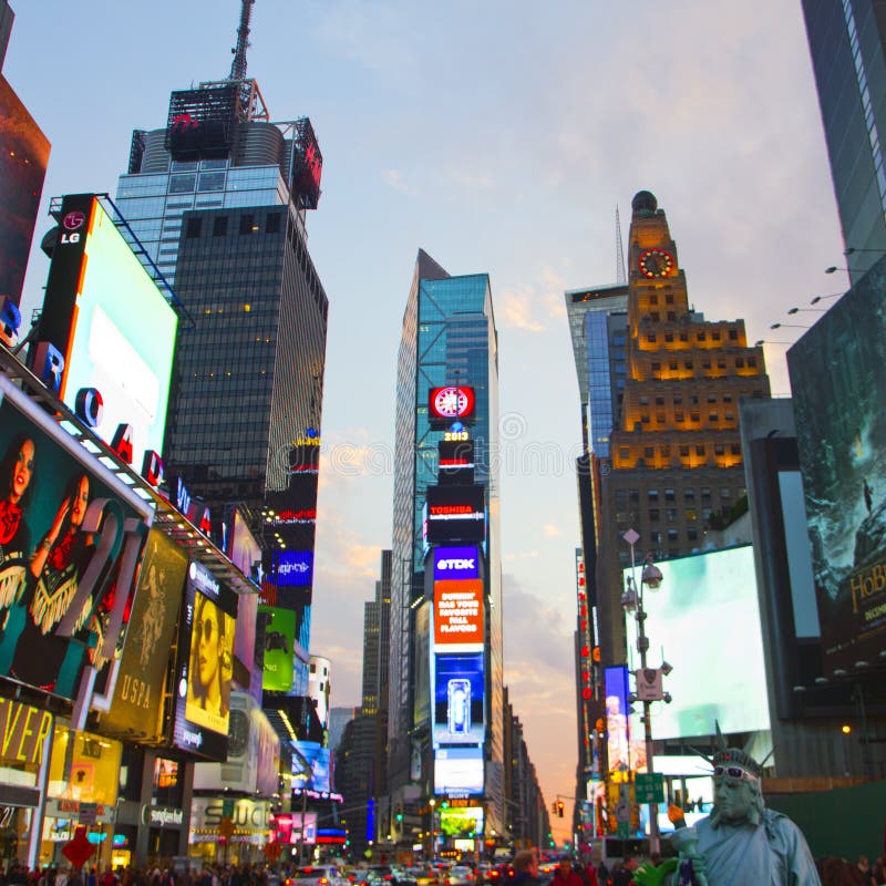 Times Square with animated LED signs, Manhattan, New York City. USA. Times Square with animated LED signs, Manhattan, New York City. USA