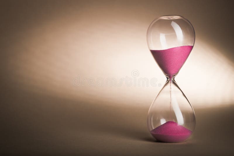 Timglasklocka arkivfoto