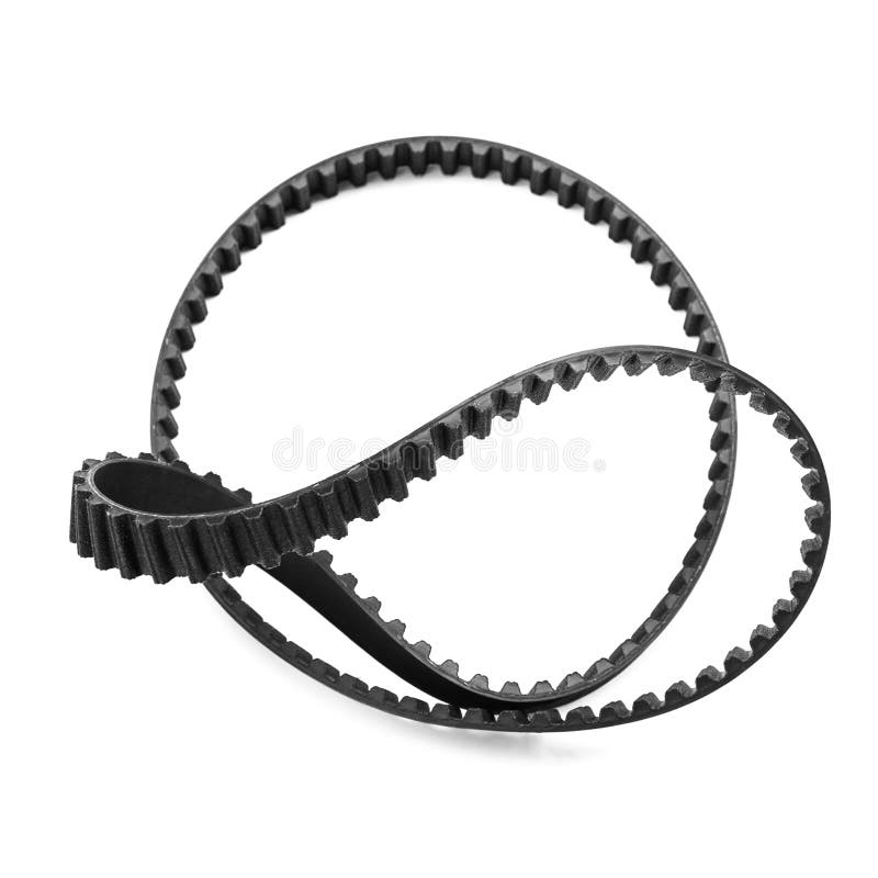 Timing Belt of a Car on a White Background Stock Photo Image of