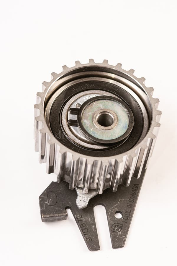 Timing Belt Gear Wheel Above White Background Stock Image Image of