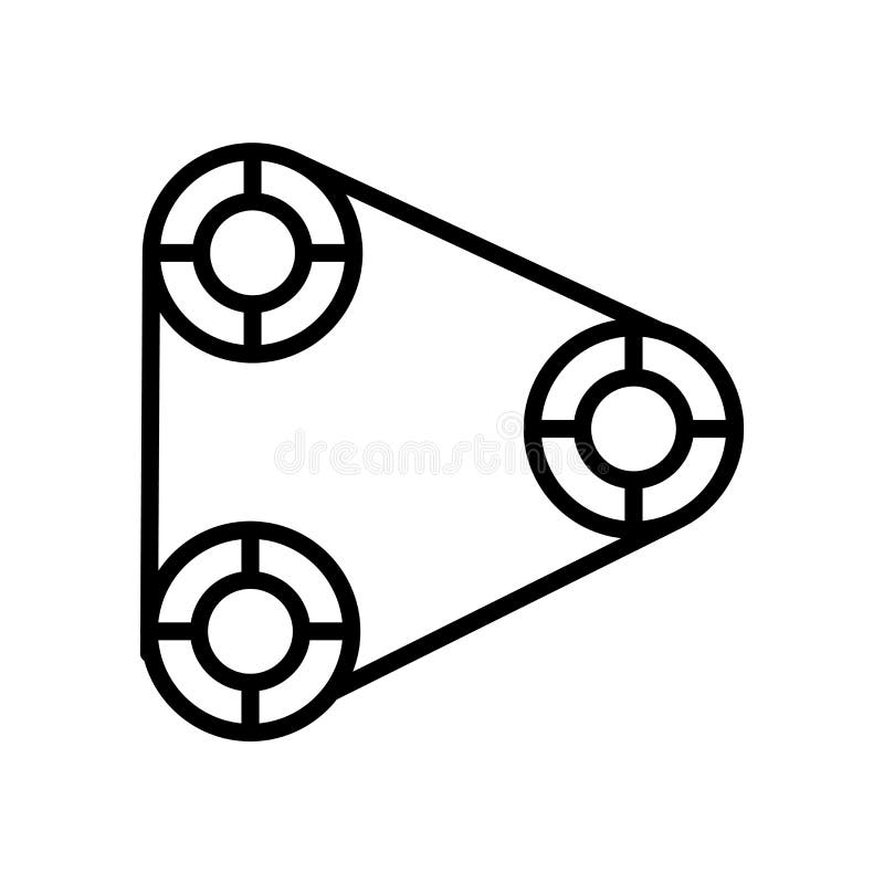 Linear Timing Belt Icon from Industry Outline Collection. Thin Line