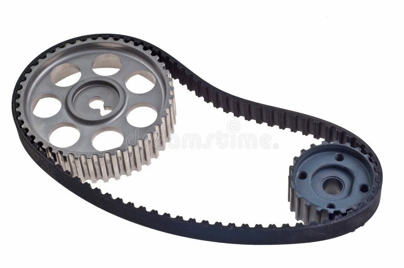 Timing Belt With The Two Gears Royalty Free Stock Image - Image: 23116266