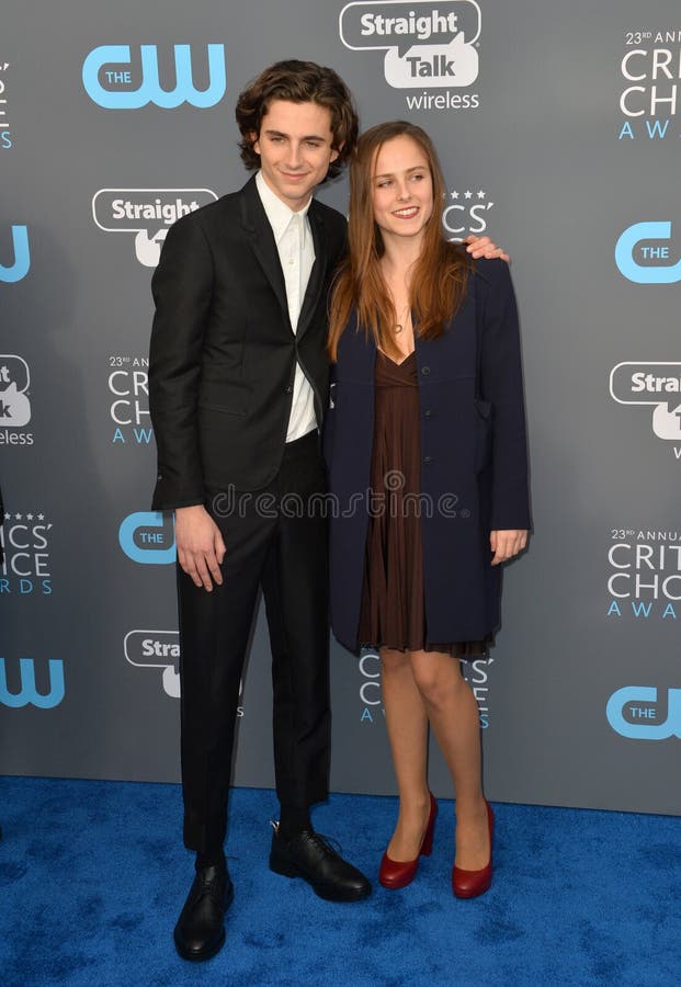 Timothee Chalamet & Pauline Chalamet Editorial Stock Photo Image of