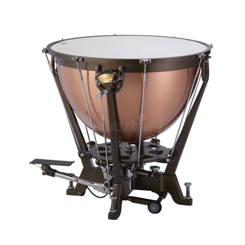 Timpani, Kettledrums, Timps, Percussion Music Instrument Isolated on White background