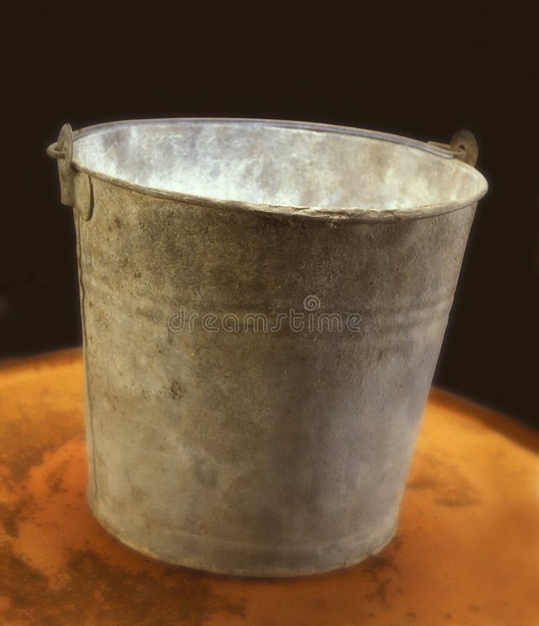 Old tin bucket stock photo. Image of used, metal, white 10267384