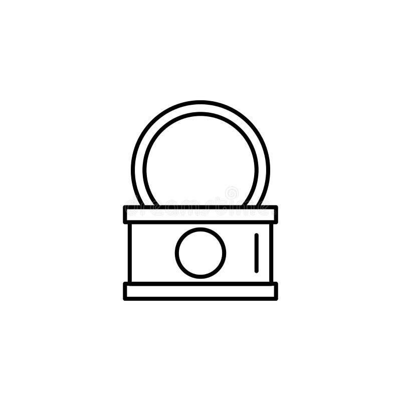 Tin Can Icon Vector Illustration Template Black Color Stock Vector