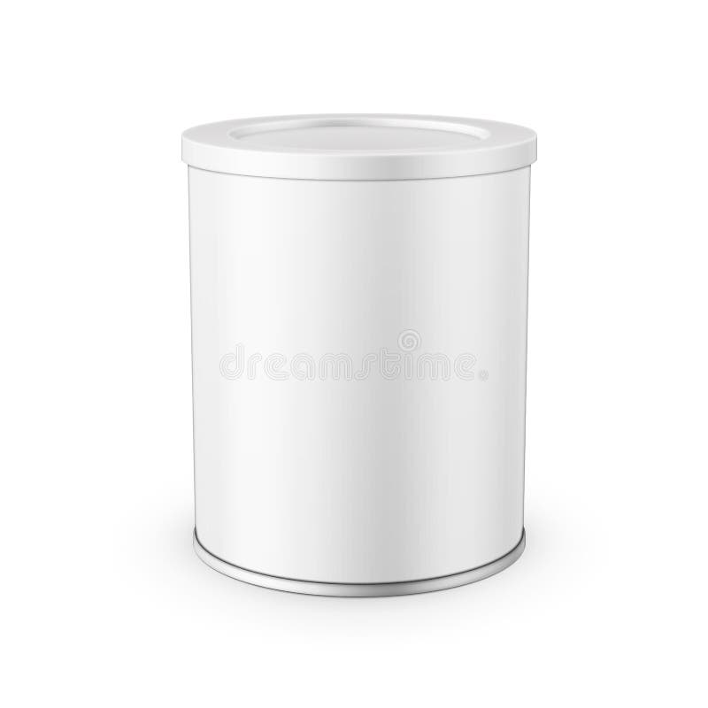 Tin can for powder milk. royalty free illustration Tin can for powder milk. royalty free illustration