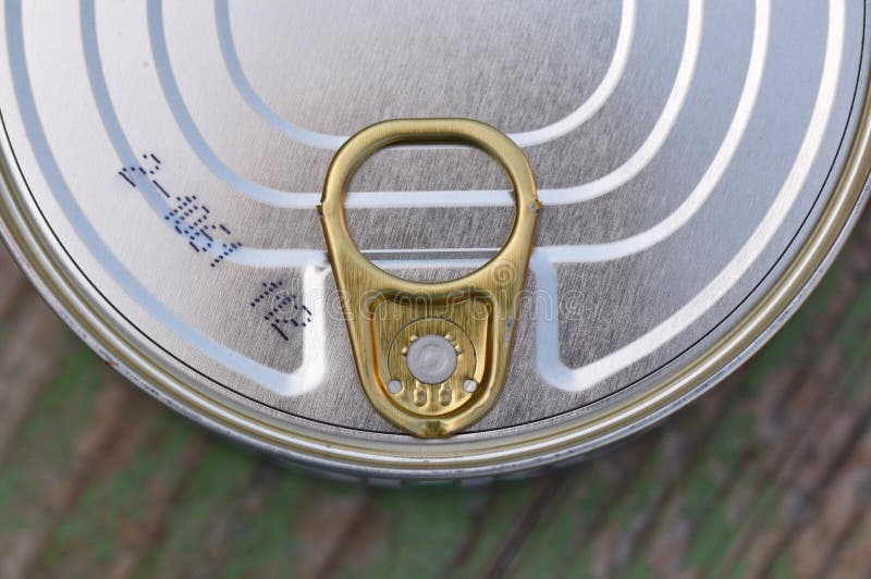 Tin can with ring pull stock photo. Image of chrome 113674644