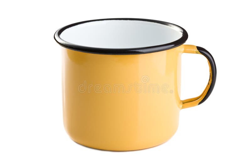 Tin cup stock photo. Image of crockery, utensil, white 18746118