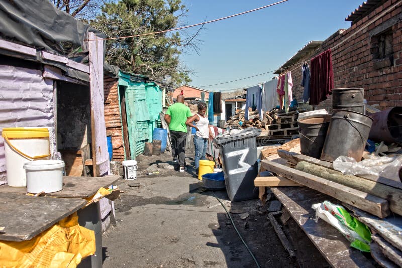 Tin houses in the township of Khayelitsha royalty free stock photography Tin houses in the township of Khayelitsha royalty free stock photography