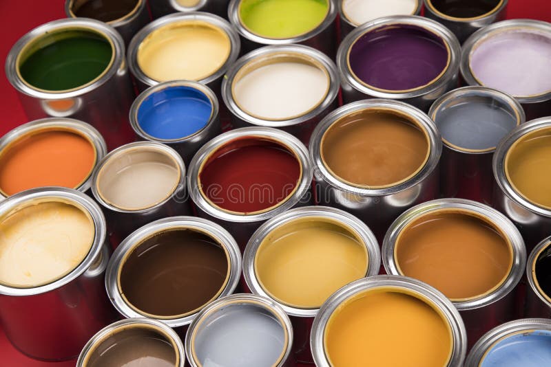 Tin Metal Cans, Painting Background Stock Photo Image of artist