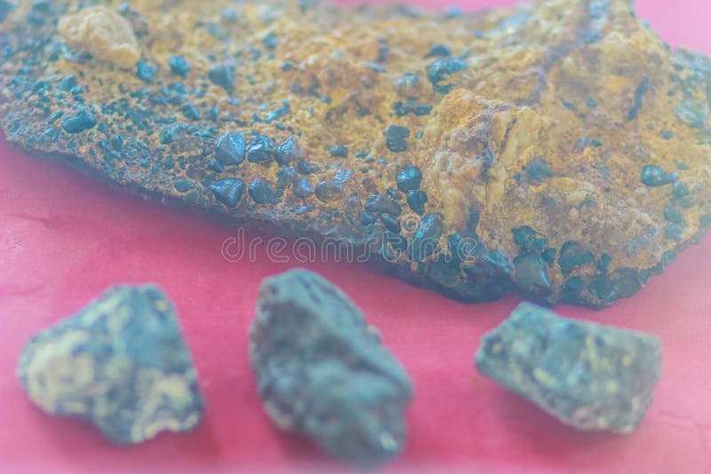 Tin Ore in the Rock Specimen. Natural Tin Mineral Sample for Education