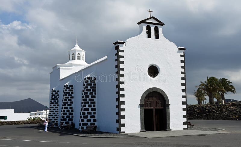 Church of Ermita de los Dolores Tinajo Lanzarote Spain.