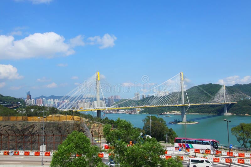 Ting Kau Bridge at day time