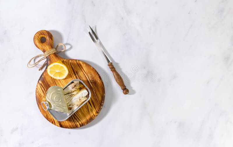 Tinned Sardines Board. Small Tapas. Stock Photo Image of keto