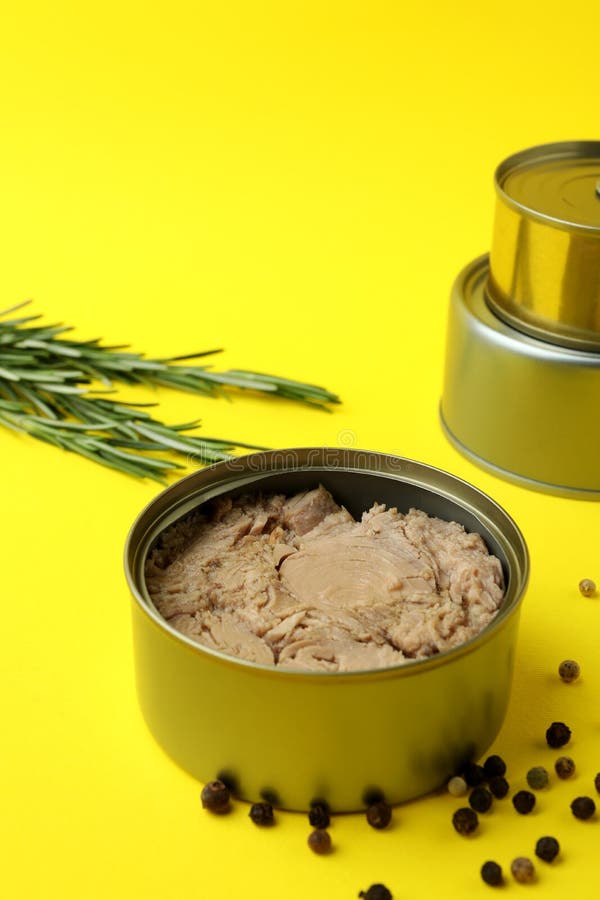 Tins of Tuna Fish stock photo. Image of metal, diet, white 40807376