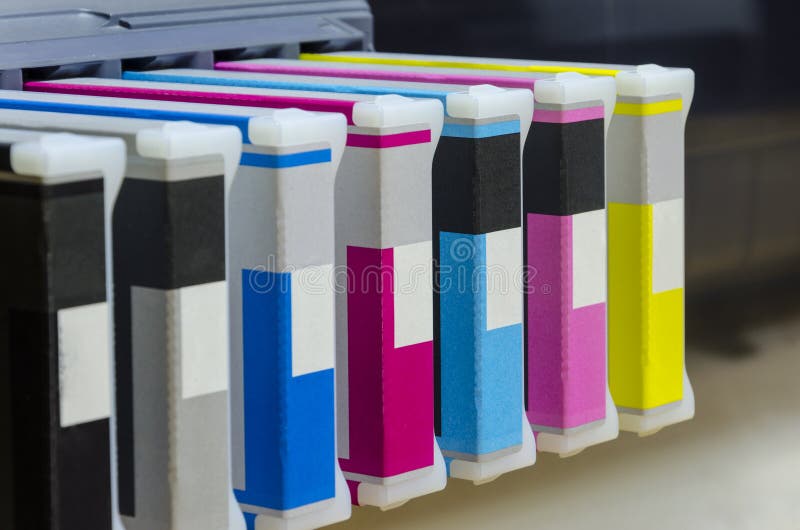 Tintenstrahldrucker-Toner casetas des großen Formats stockbilder Tintenstrahldrucker-Toner casetas des großen Formats stockbilder