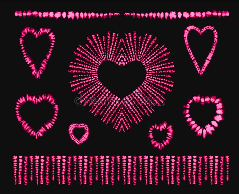 Tintura rossa del legame del cuore Rosa rossa Art Brushes illustrazione di stock Tintura rossa del legame del cuore Rosa rossa Art Brushes illustrazione di stock