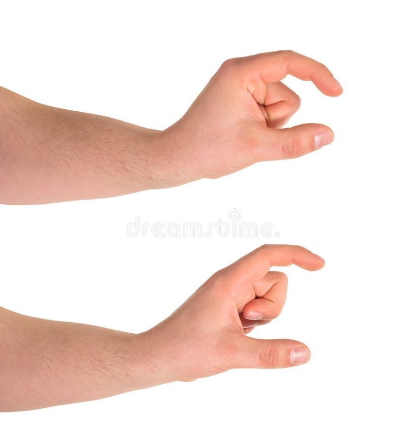 Tiny and Bigger Hand Gesture Isolated Stock Image Image of isolation