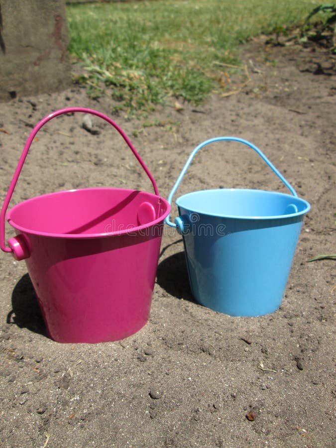 Tiny Buckets. stock photo. Image of gardener, decorative 85390734