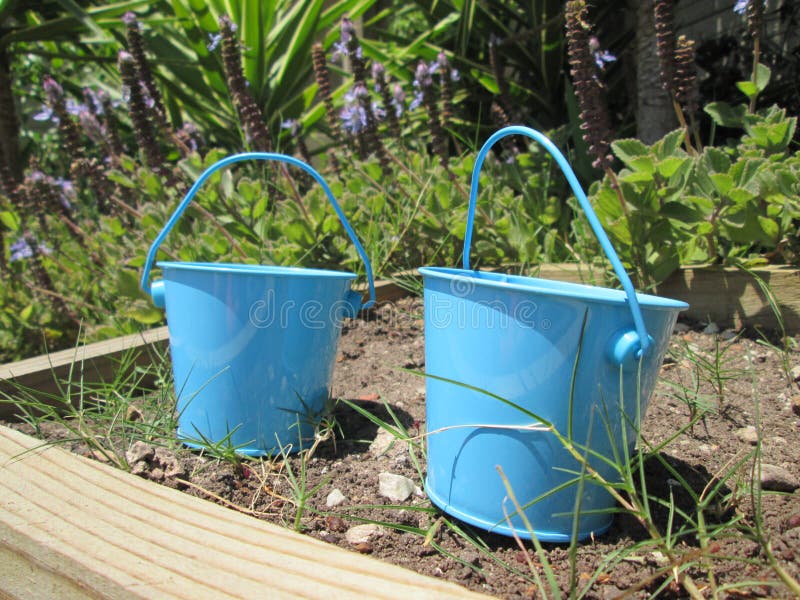 Tiny Buckets. stock image. Image of container, bucket 85391135