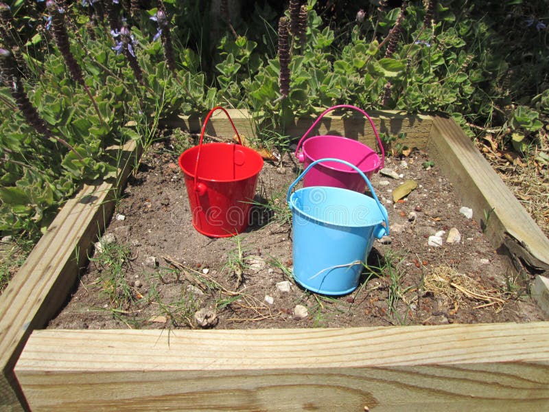 Tiny Buckets. stock image. Image of home, bucket, hobby 85391191