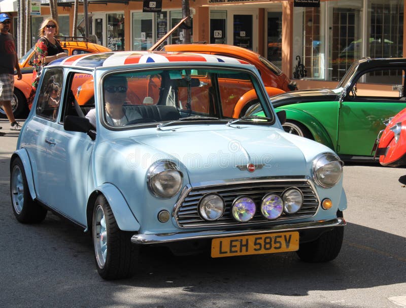 Tiny old car editorial stock image. Image of badge, british 64235074