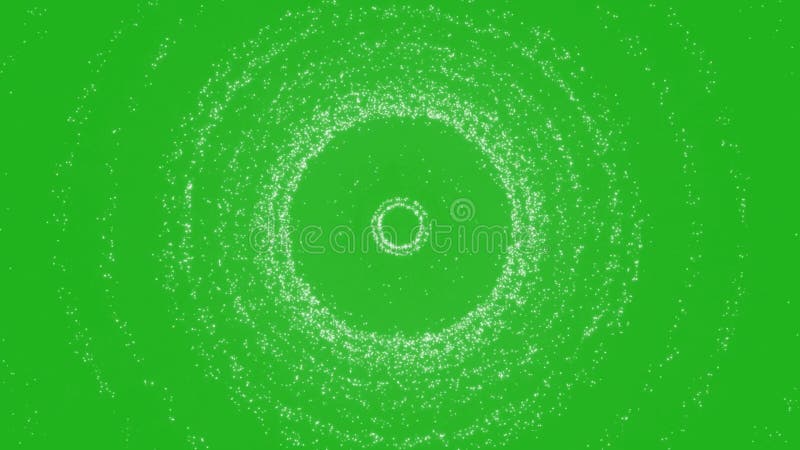 Tiny particle waves with green screen background vector illustration