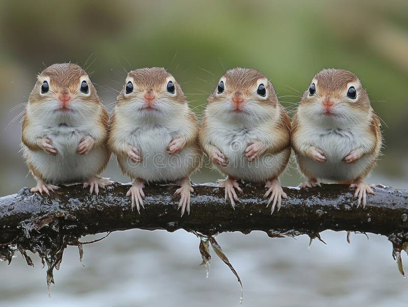 Tiny Teamwork Adorable Squirrels Working Together to Overcome a Large Task, Inspiring Collaboration and Strength in Numbers stock illustration