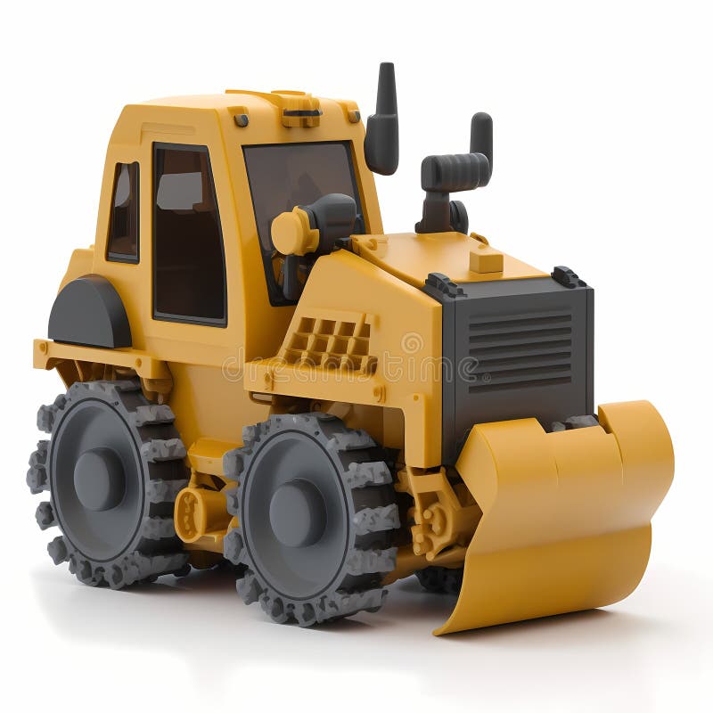 Tiny Toy Bulldozer. Generative AI Stock Illustration Illustration of business, transport