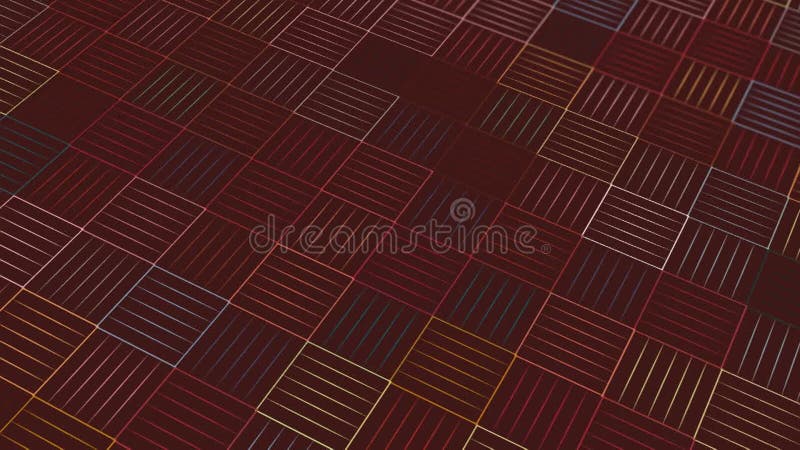 Tipar abstract animat cu elemente geometrice în fundal gradient de ton roșu vector illustration