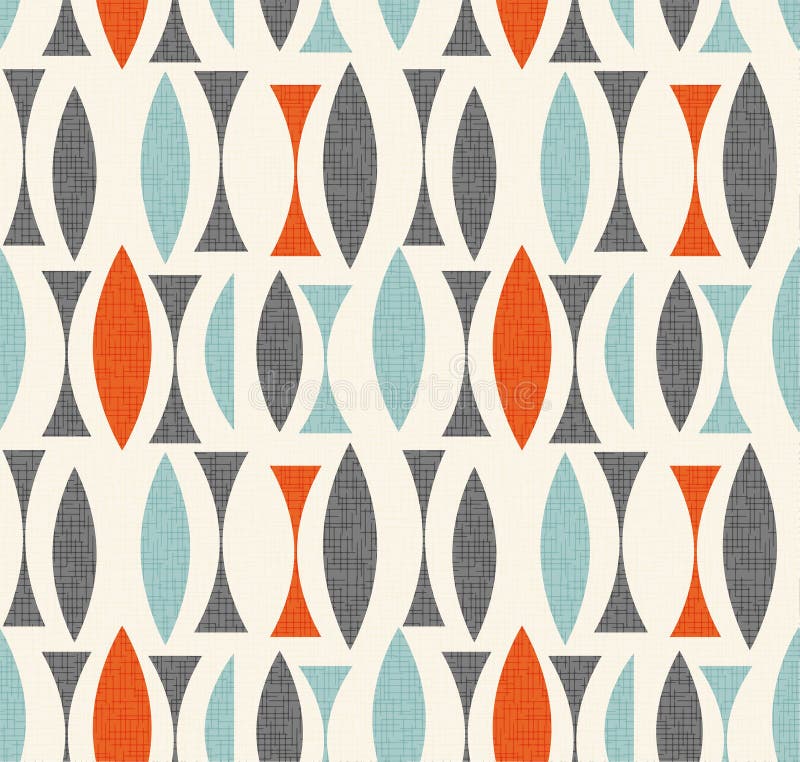 Tipar abstract continuu de forme geometrice moderne din secolul mediu al secolului. royalty free illustration