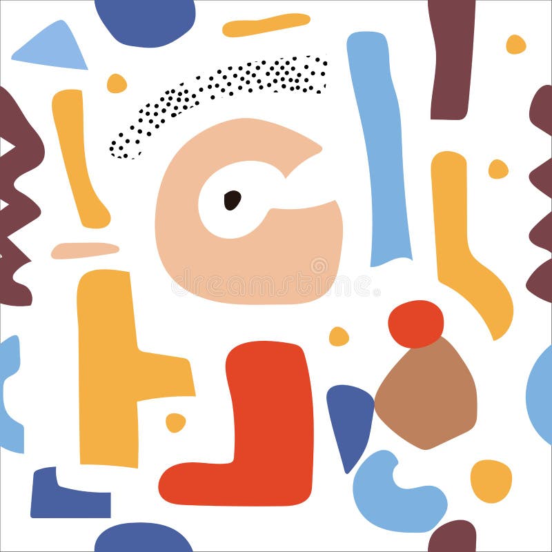 Tipar abstract fără sudură de forme diferite. utilizare pentru învelirea hârtiei de perete din material textil. vector vector illustration