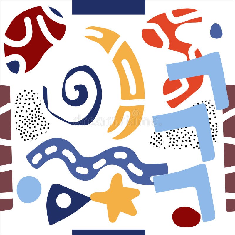 Tipar abstract fără sudură de forme diferite. utilizare pentru învelirea hârtiei de perete din material textil. vector vector illustration