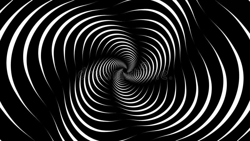 Tipar abstract o iluzie optică fascinantă a liniilor rotative creează un efect hipnotic în acest tipar abstract minimalist. stock illustration