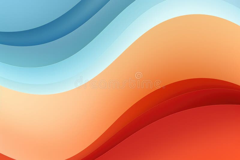 Tipar de undă abstractă în design cu gradient albastru și portocaliu stock illustration