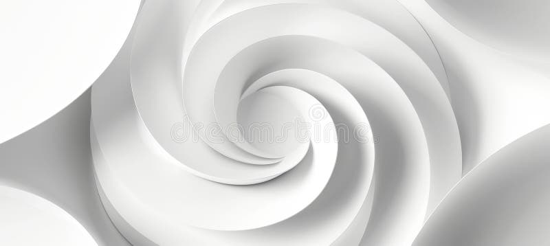 Tipar de învârtire abstract al elementelor arhitecturale albe Fundal geometric minimalist royalty free illustration