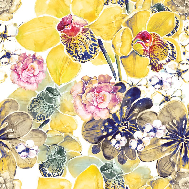 Tipar floarea în casete stock illustration