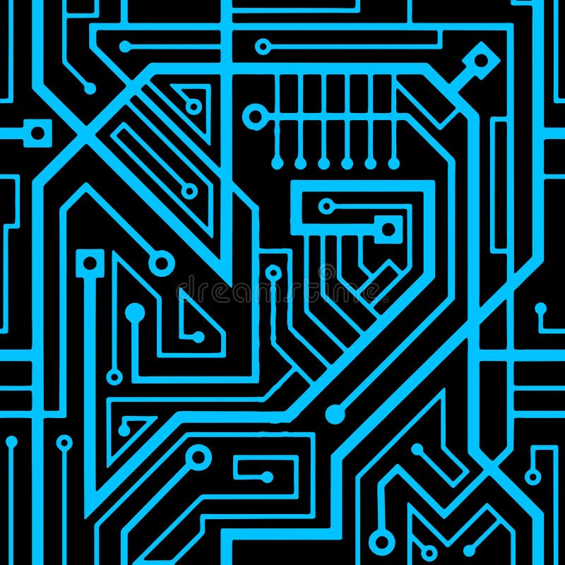 Tipar fără probleme cu placa circuitelor computerizate royalty free illustration