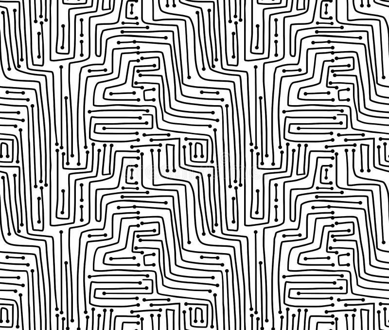 Tipar fără probleme. placă de circuite computerizate. vector illustration