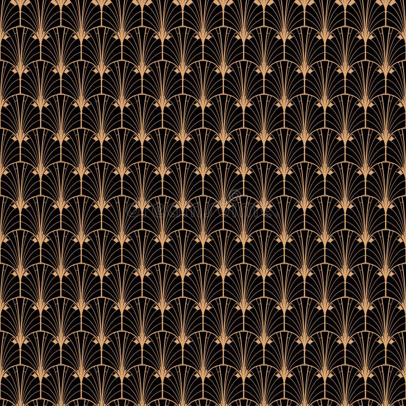 Tipar fără sudură în stilul retro Art deco. vector illustration