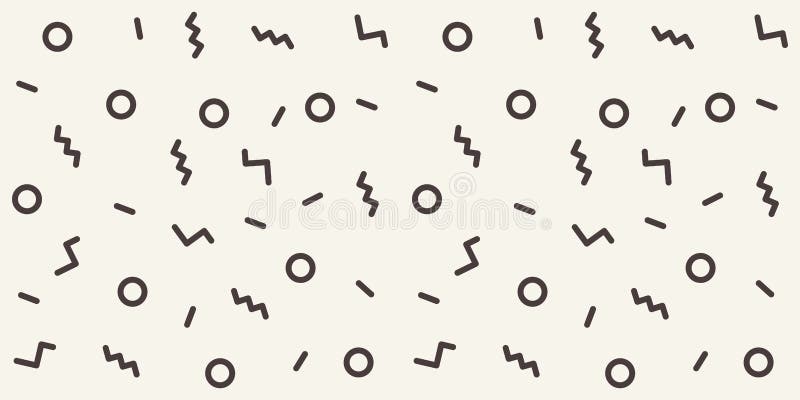 Tipar geometric abstract cu forme de contur diferite. fundal vectorial fără probleme. royalty free illustration