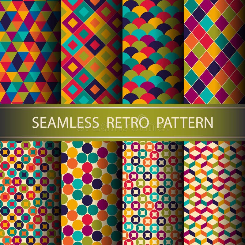 Tipar retrogeometric abstract. stock illustration