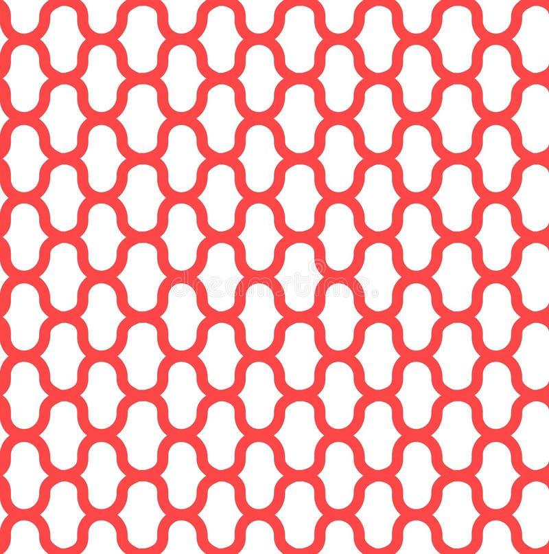 Tipar roșu, geometric, fără sudură, pe fond alb. Model vectorial pentru fundal și ambalare royalty free illustration