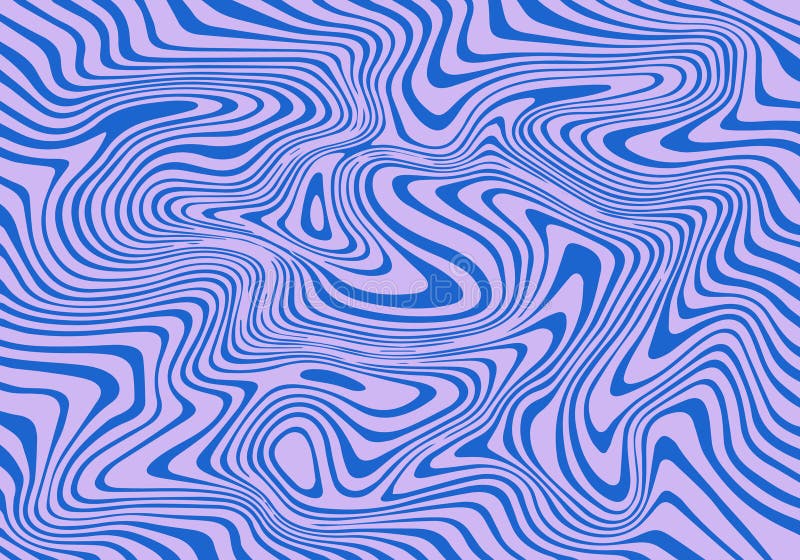 Tipar trippy ondulat în stil retro psihedelic. fundal suplu vectorial abstract 1970 textură estetică cu curgere stock illustration