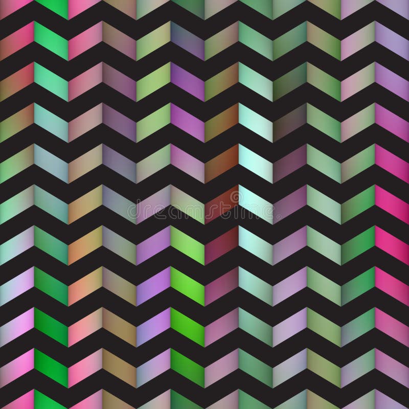 Tipar vectorial de gradient incolor zigzag linie neagră strălucitor vector illustration