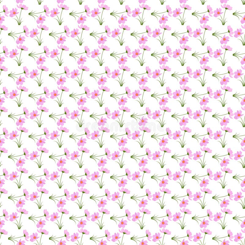 Tiparul fără sudură al florilor roz delicate pe fond deschis stock illustration